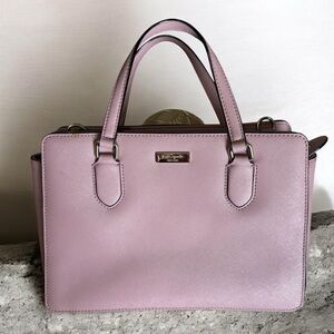 Kate Spade medium tote/ satchel, pink, great used condition except…😢